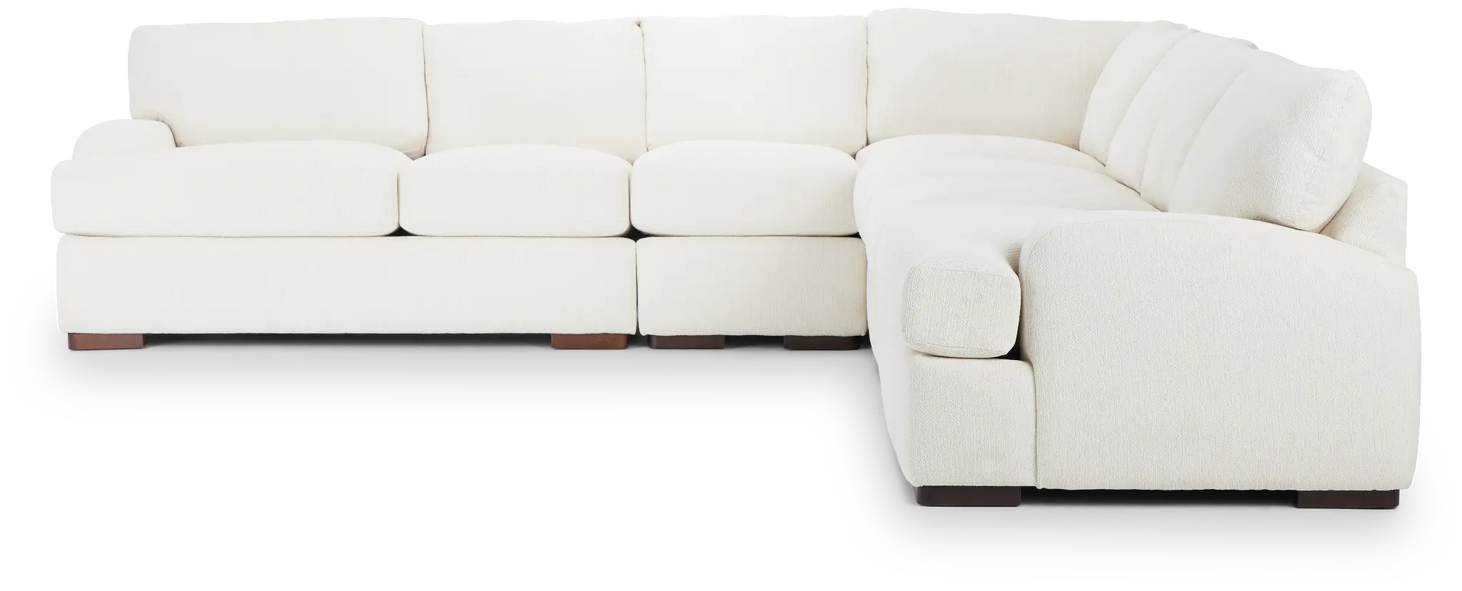 Alpha White Fabric Large Two-arm Sectional Alpha White Fabric Large Two-arm Sectional