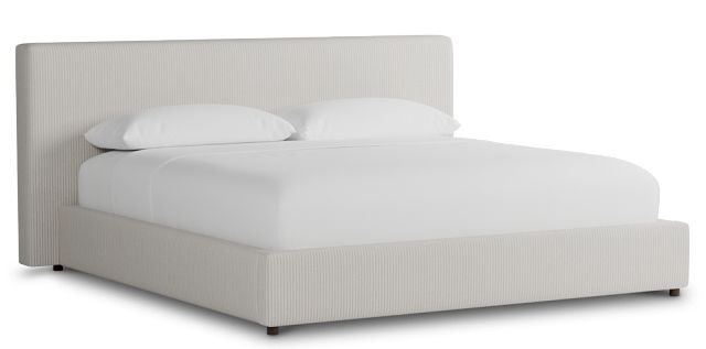 Grayton Lucy Light Beige 44" Upholstered Platform Bed
