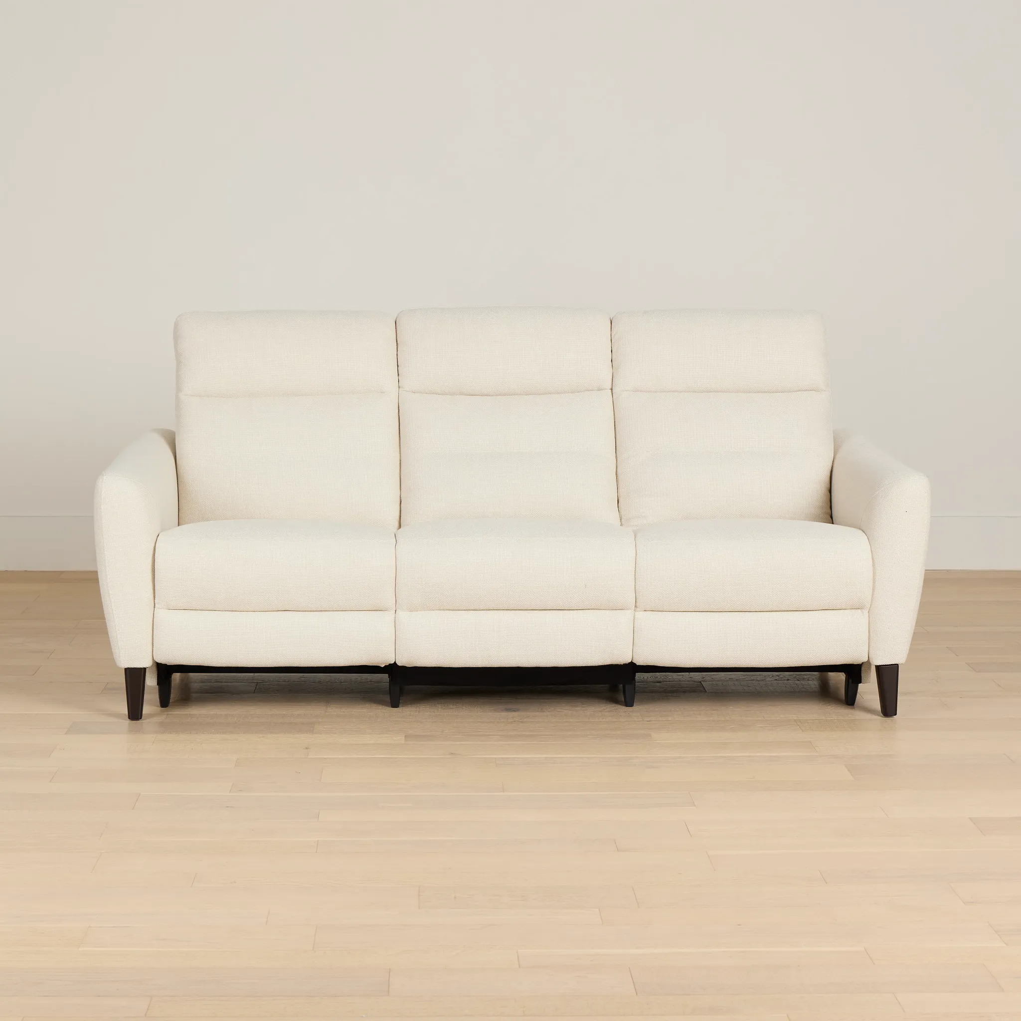 Keaton White Fabric Power Reclining Sofa W/ Power Headrest