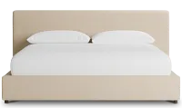 Grayton Peyton Beige 44" Upholstered Platform Bed