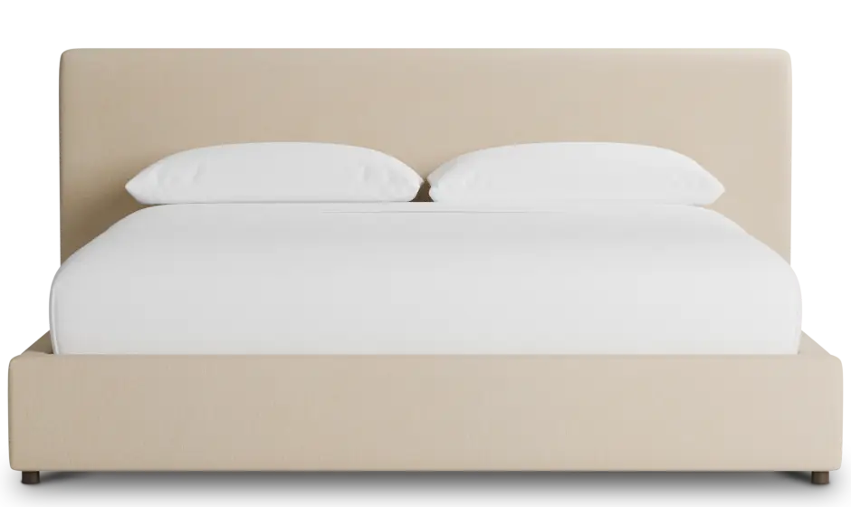 Grayton Peyton Beige 44" Upholstered Platform Bed Grayton Peyton Beige 44" Upholstered Platform Bed