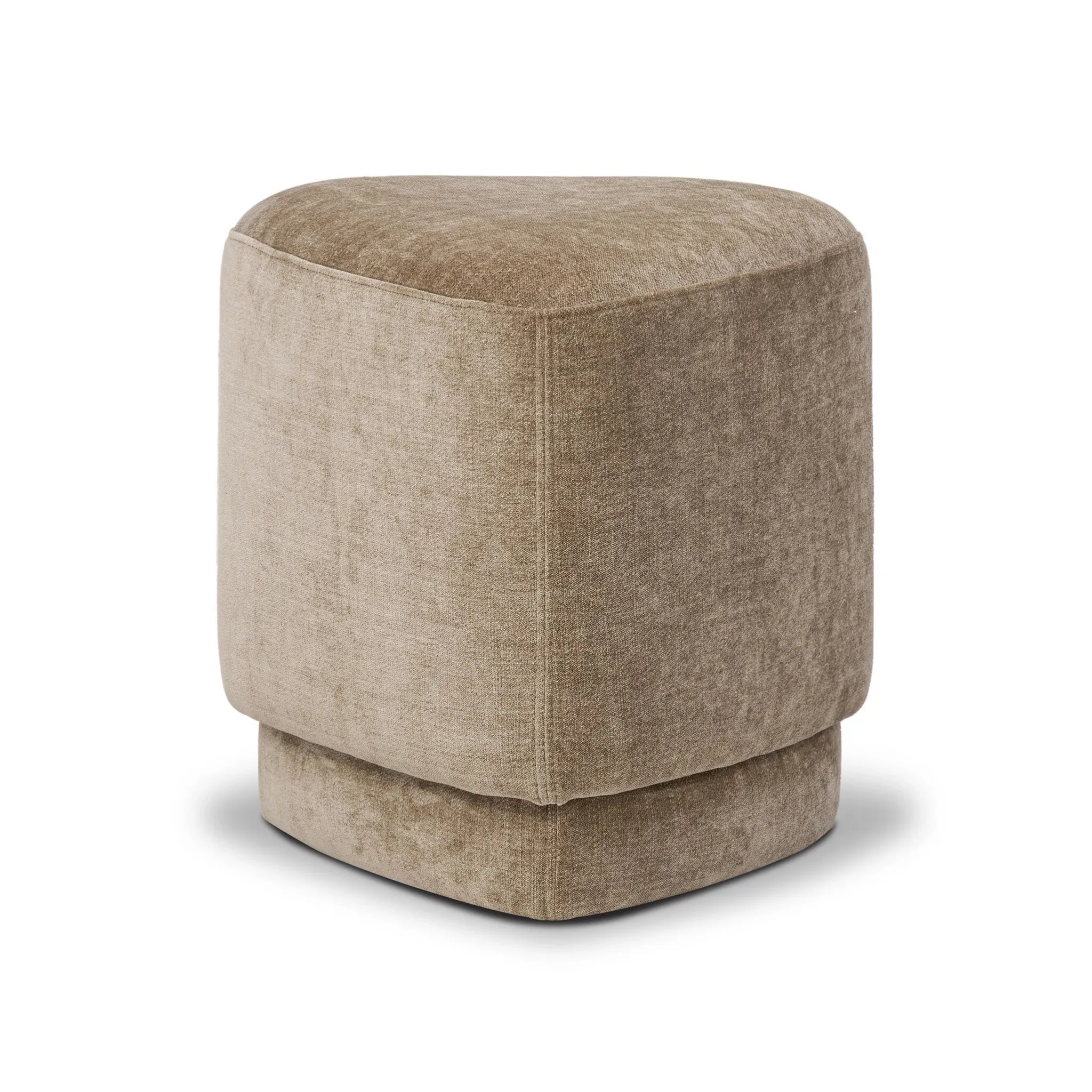 Four Hands Dali Beige Velvet Accent Ottoman
