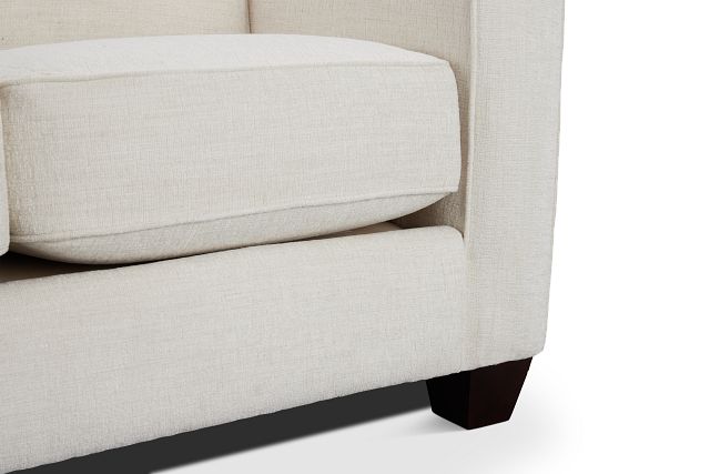 Andie White Fabric Loveseat