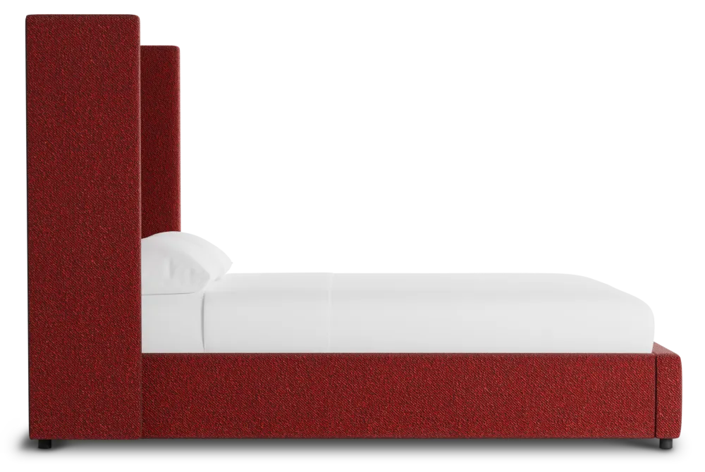 Captiva Elite Red 60" Upholstered Shelter Bed