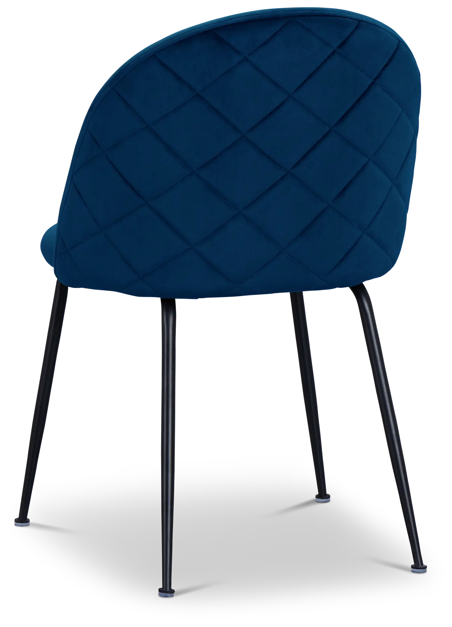 Capri Dark Blue Velvet Upholstered Side Chair W/ Black Legs Capri Dark Blue Velvet Upholstered Side Chair W/ Black Legs