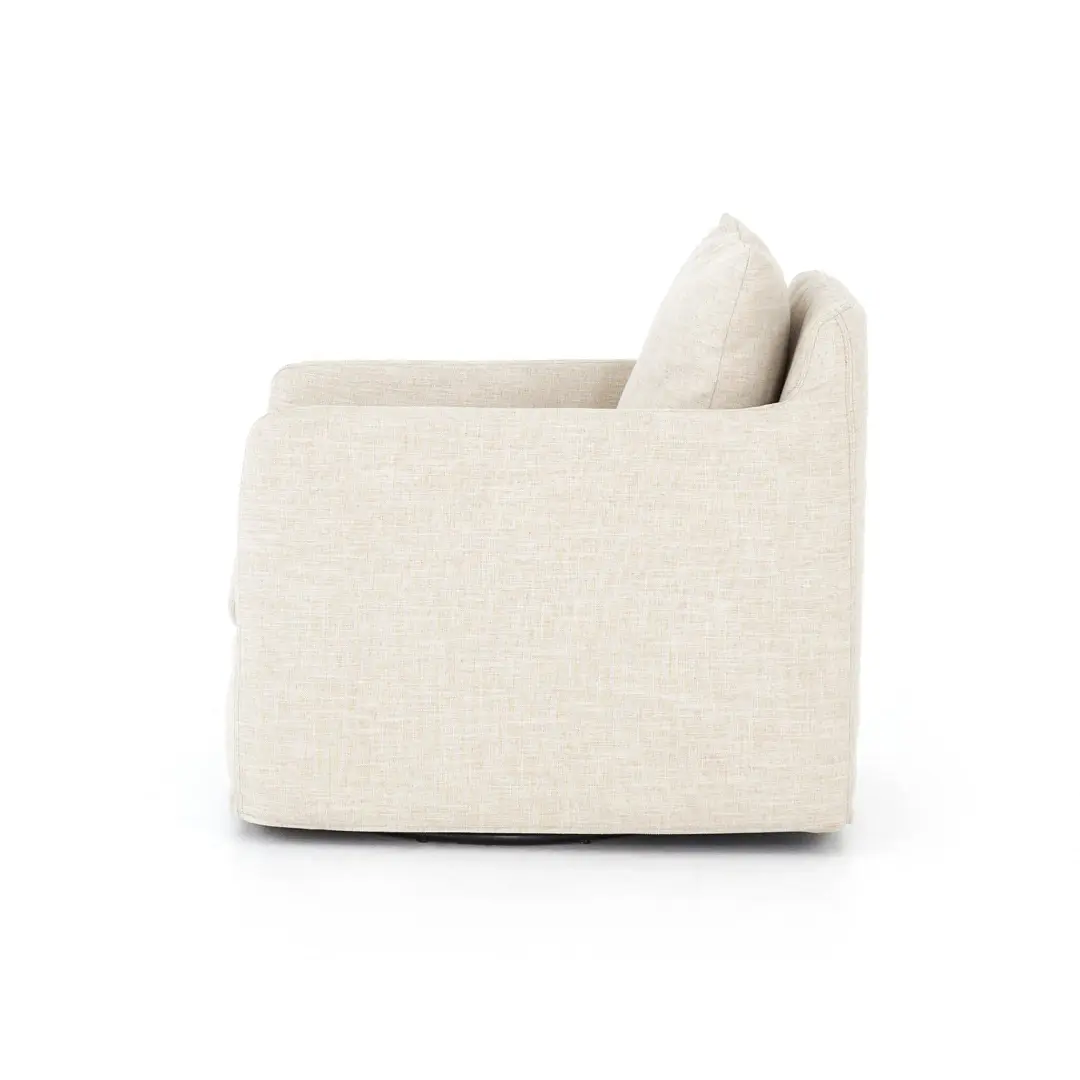 Four Hands Banks Ivory Slipcover Swivel Accent Chair Four Hands Banks Ivory Slipcover Swivel Accent Chair