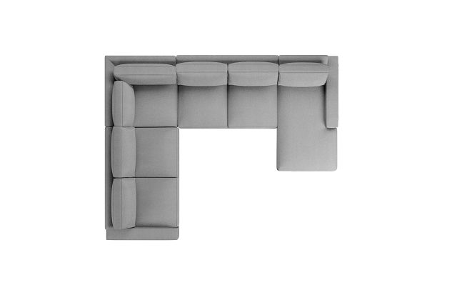 Edgewater Delray Light Gray Medium Right Chaise Sectional