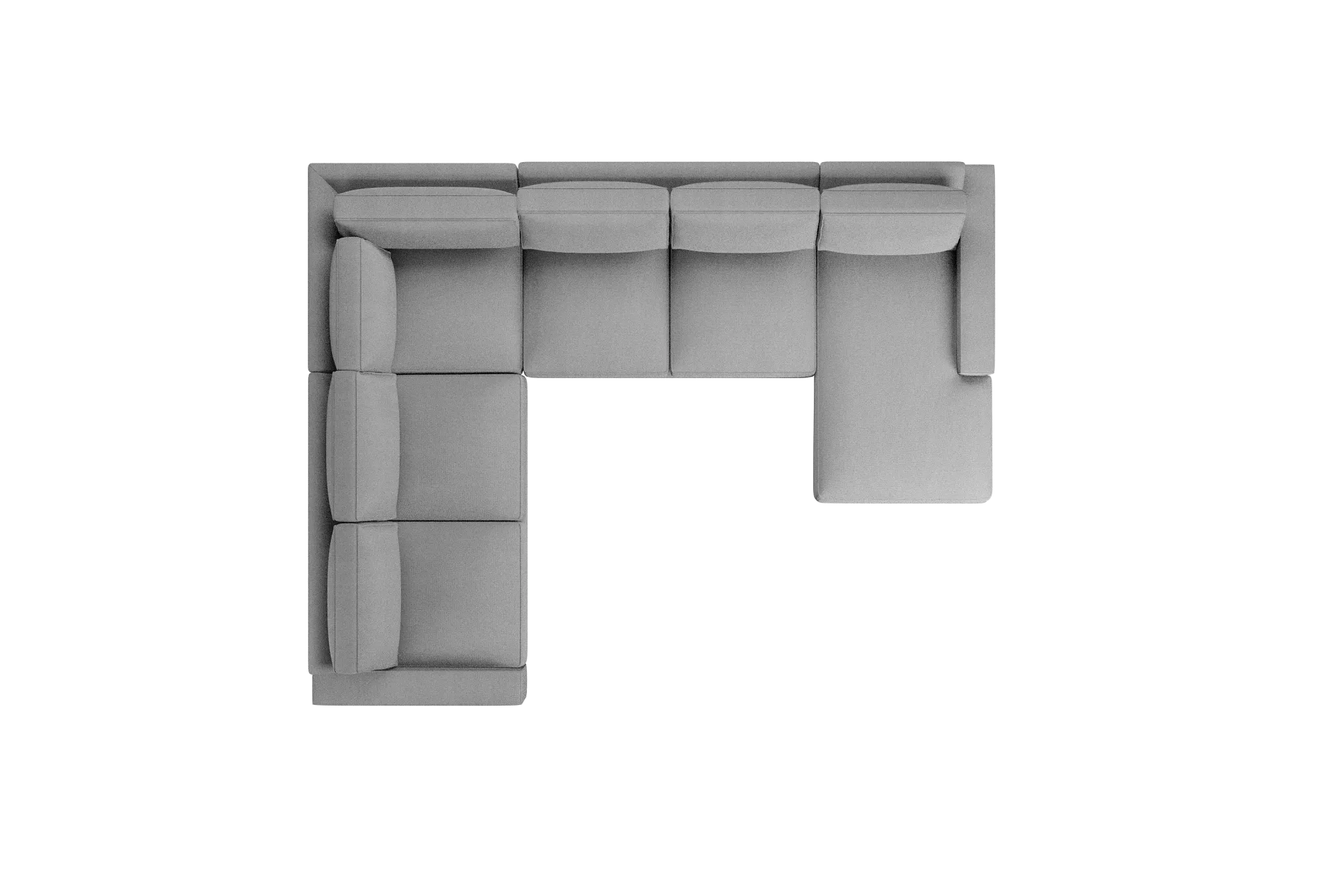 Edgewater Delray Light Gray Medium Right Chaise Sectional