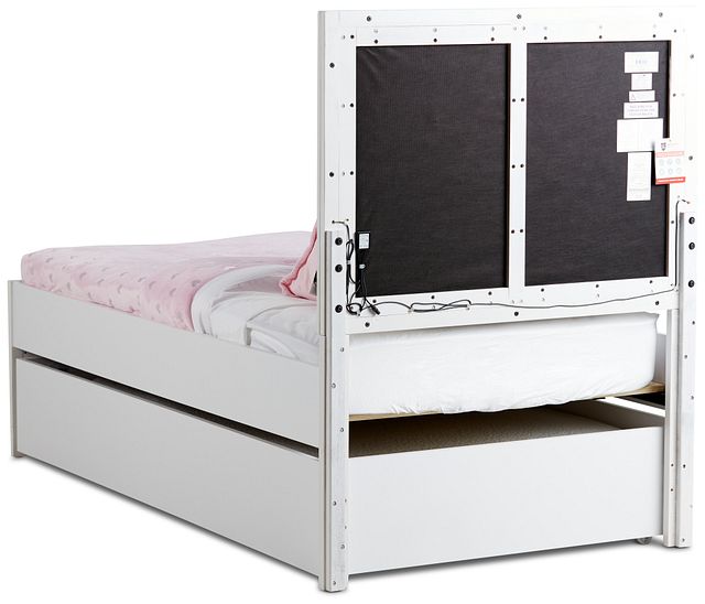Isabella White Panel Trundle Bed (5)