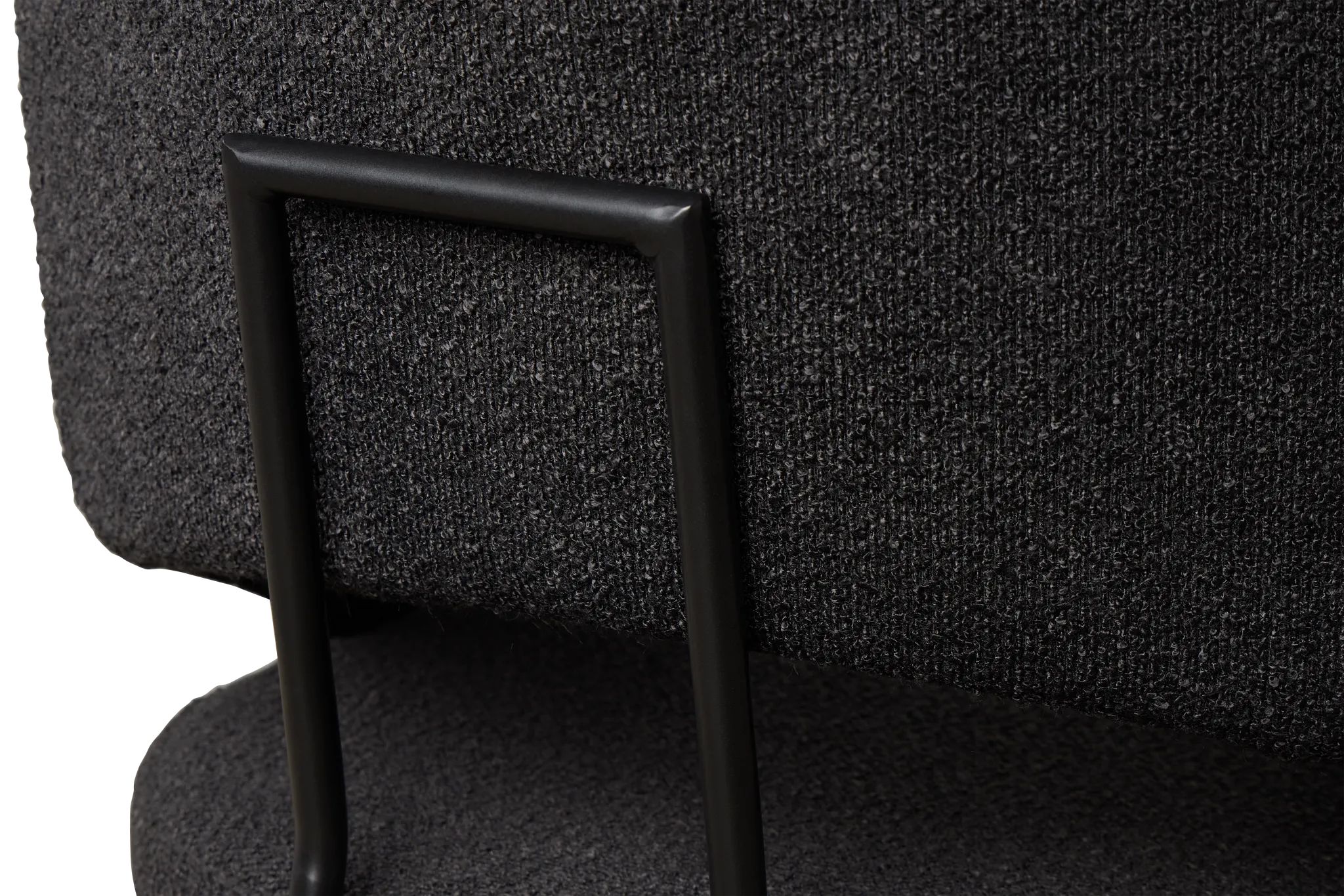 Merrick Black Round Upholstered Side Chair