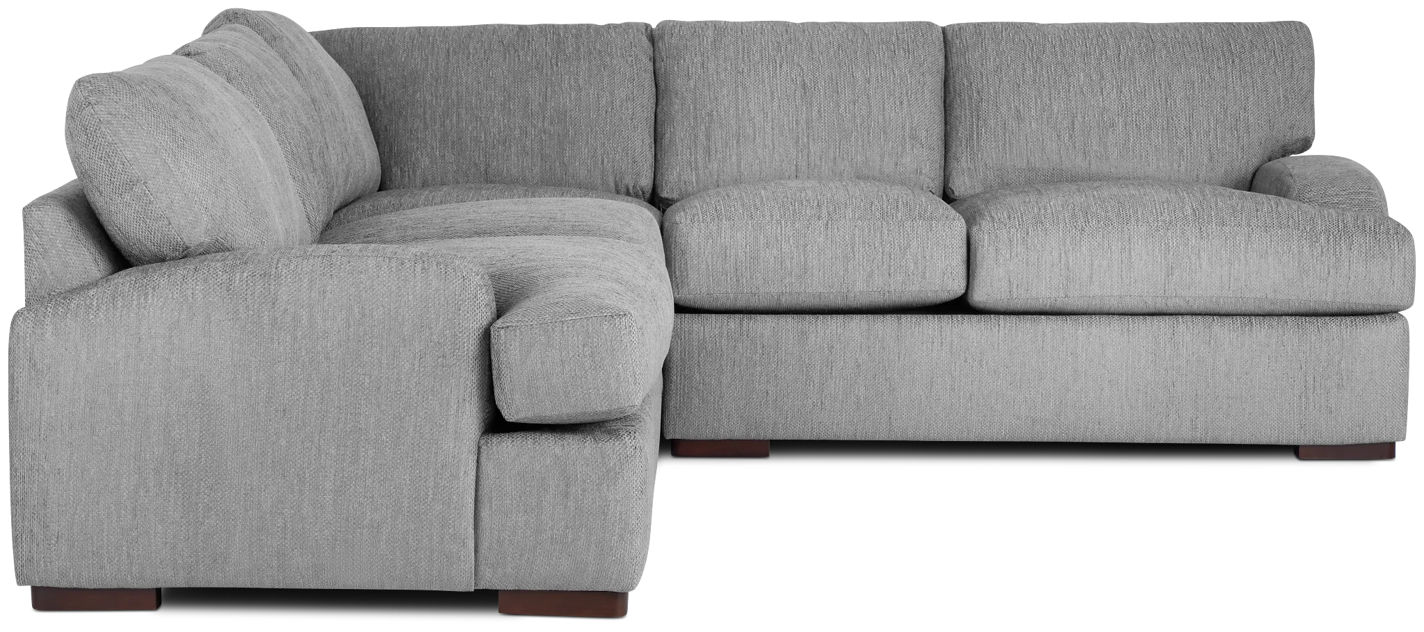 Alpha Light Gray Fabric Small Two-arm Sectional