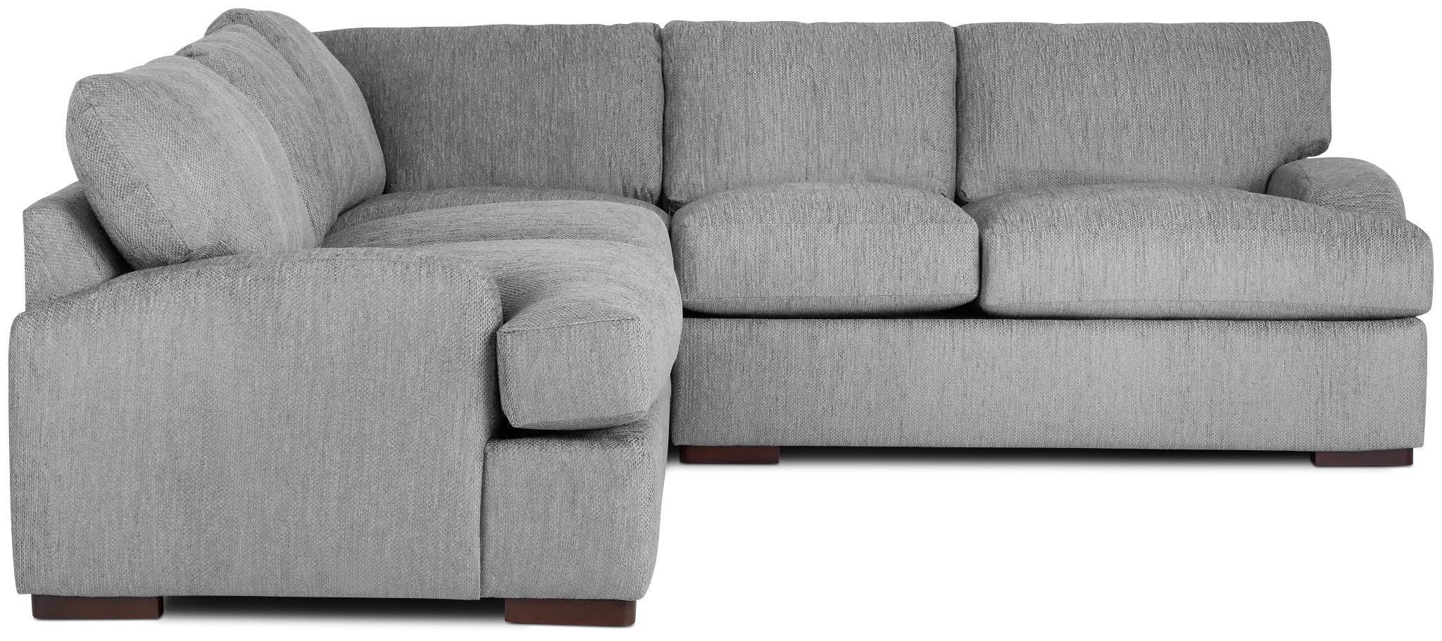Alpha Light Gray Fabric Small Two-arm Sectional Alpha Light Gray Fabric Small Two-arm Sectional