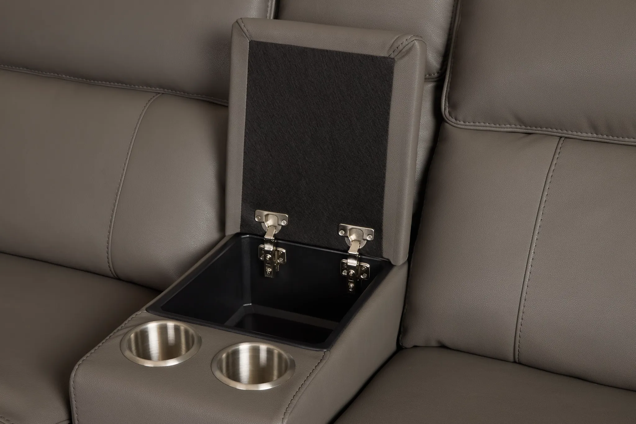 Rhett Gray Micro Small Two-arm Manually Reclining Sectional