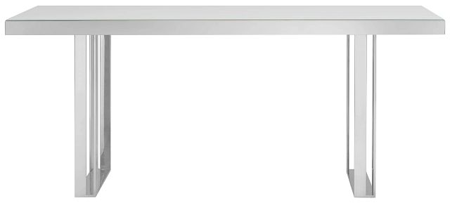 Harley White Glass Rectangular Table