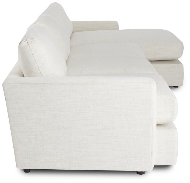 Noah Ivory Fabric Small Right Chaise Sectional