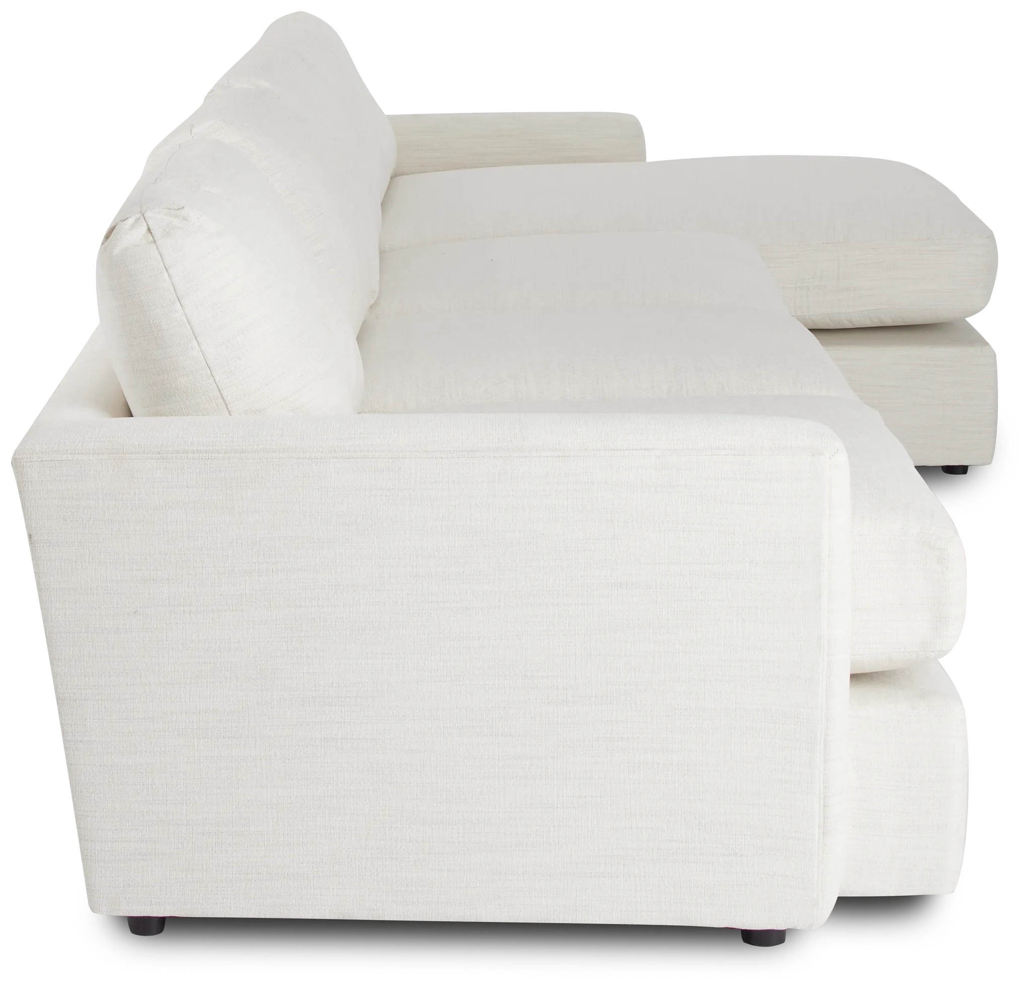 Noah Ivory Fabric Small Right Chaise Sectional
