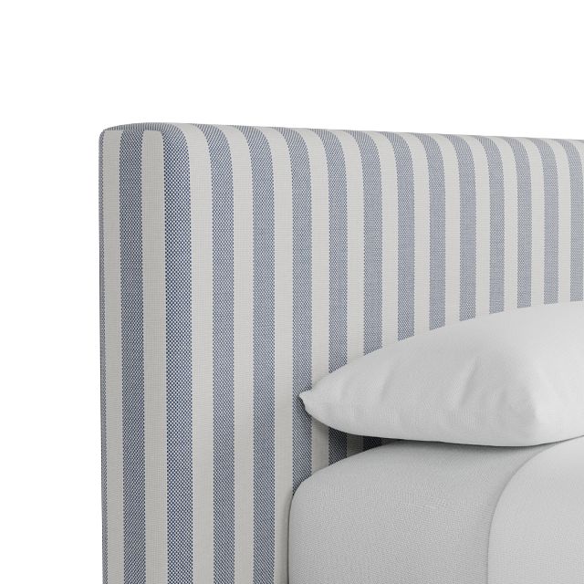 Grayton Sea Lane Dark Blue 44" Upholstered Platform Bed
