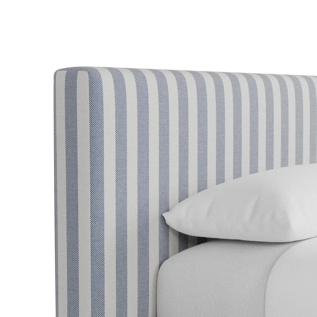 Grayton Sea Lane Dark Blue 44" Upholstered Platform Bed Grayton Sea Lane Dark Blue 44" Upholstered Platform Bed