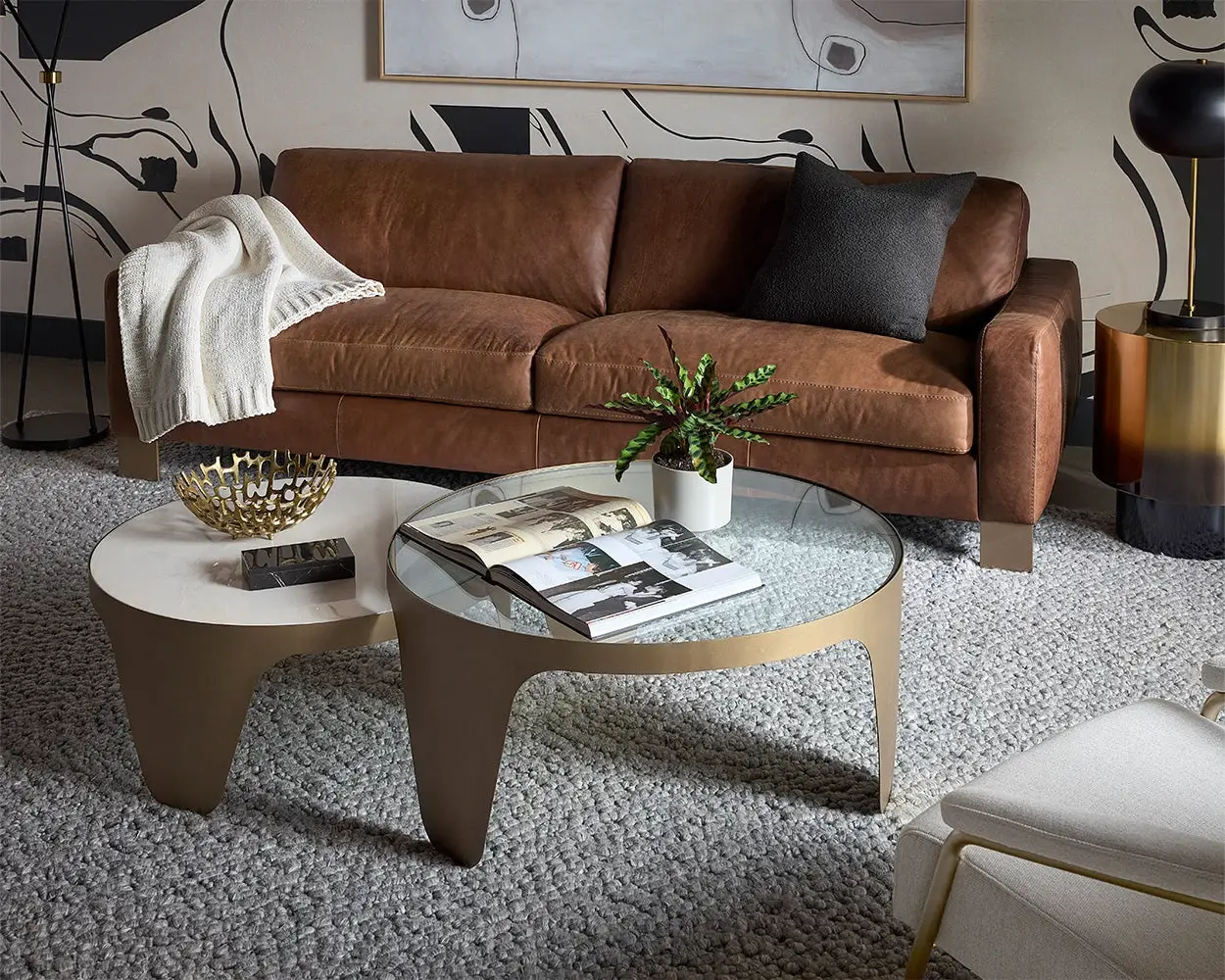 Ariane Gold Set Of 2 Nesting Coffee Table Ariane Gold Set Of 2 Nesting Coffee Table