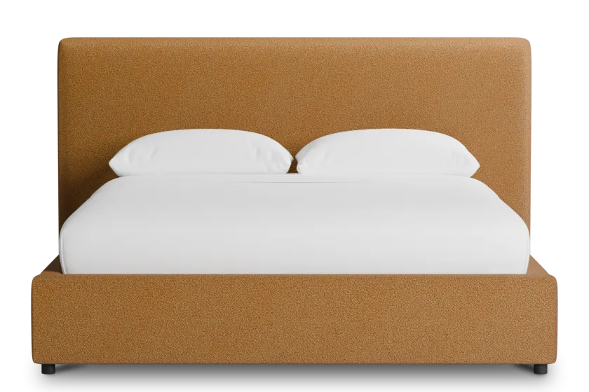 Grayton Elite Light Brown 44" Upholstered Platform Bed