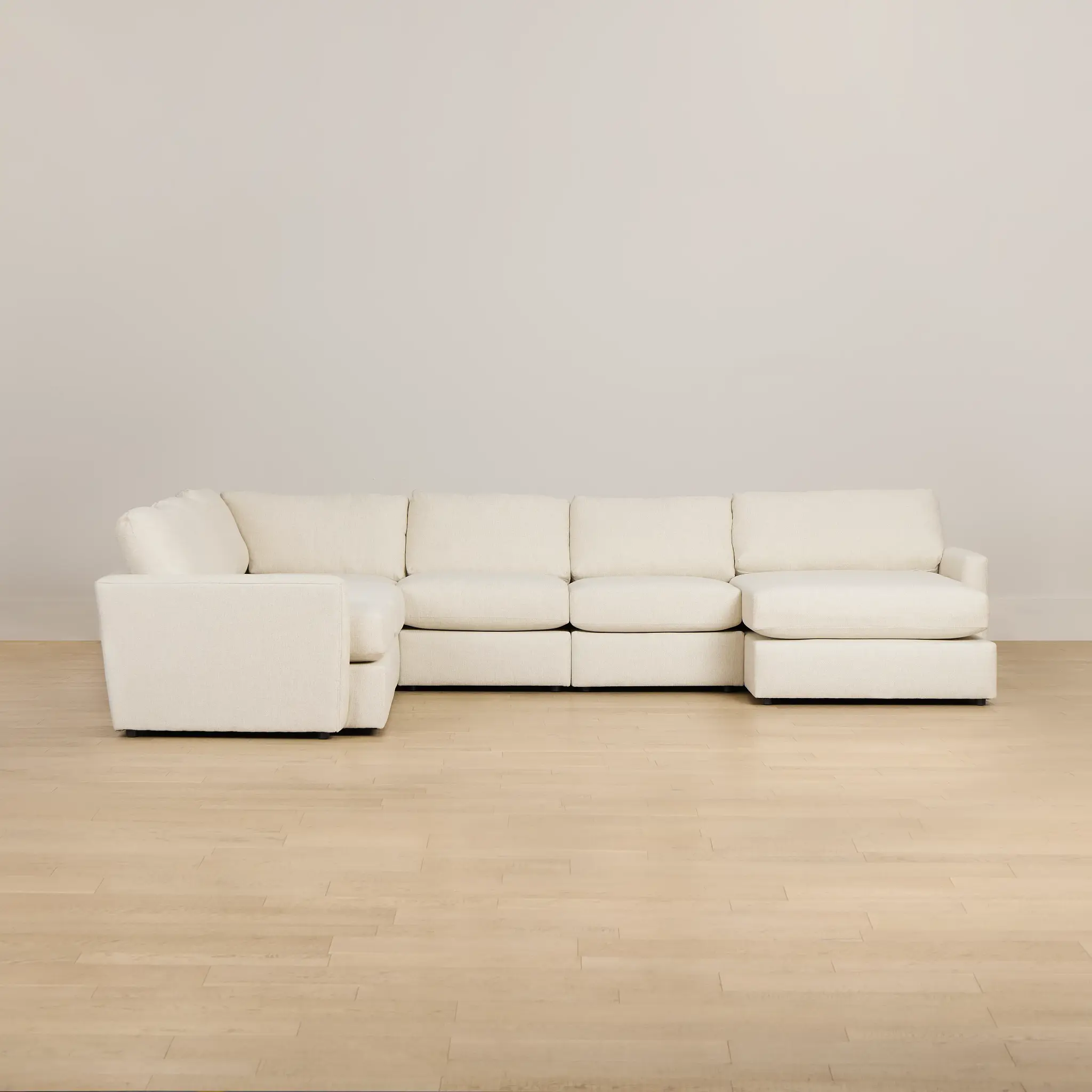 Maxwell Light Beige Fabric Large Right Chaise Sectional Maxwell Light Beige Fabric Large Right Chaise Sectional