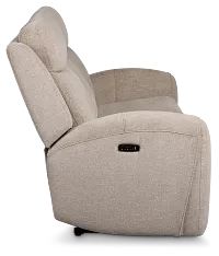 Walker Beige Fabric Power Reclining Sofa W/ Power Headrest