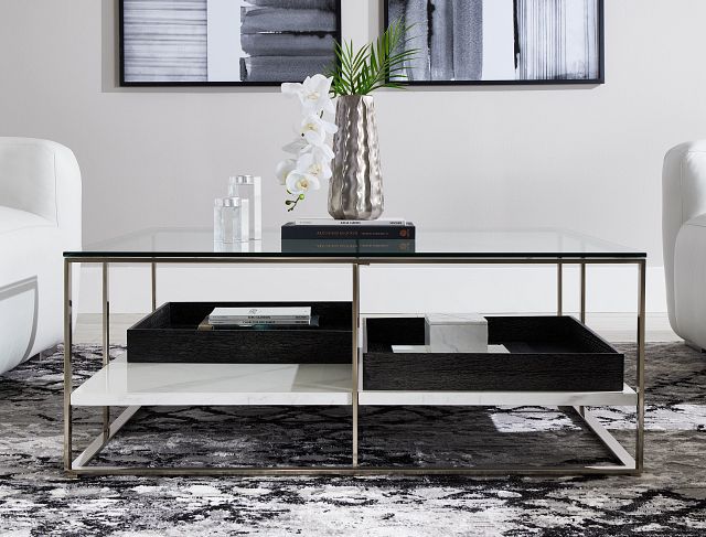 Lafayette Silver Marble Coffee Table