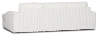 Teddy White Fabric Right Chaise Sectional