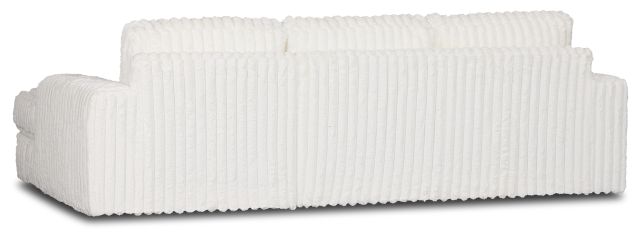 Teddy White Fabric Right Chaise Sectional