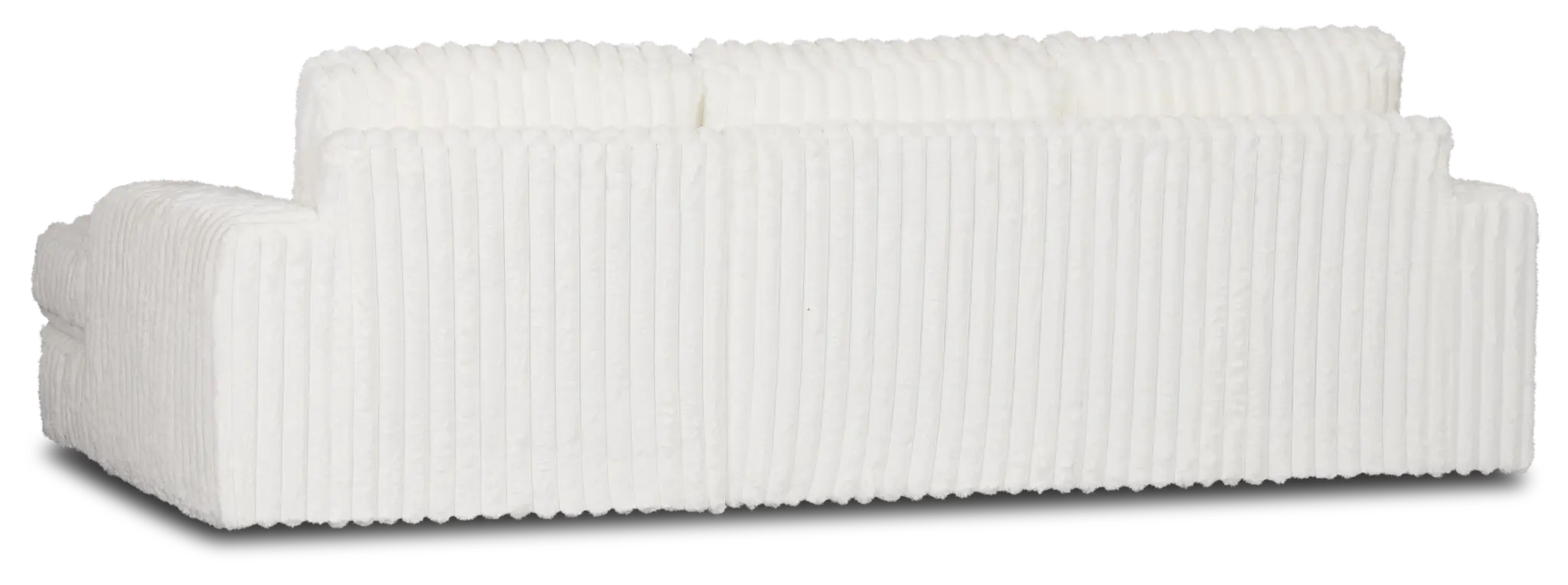 Teddy White Fabric Right Chaise Sectional Teddy White Fabric Right Chaise Sectional