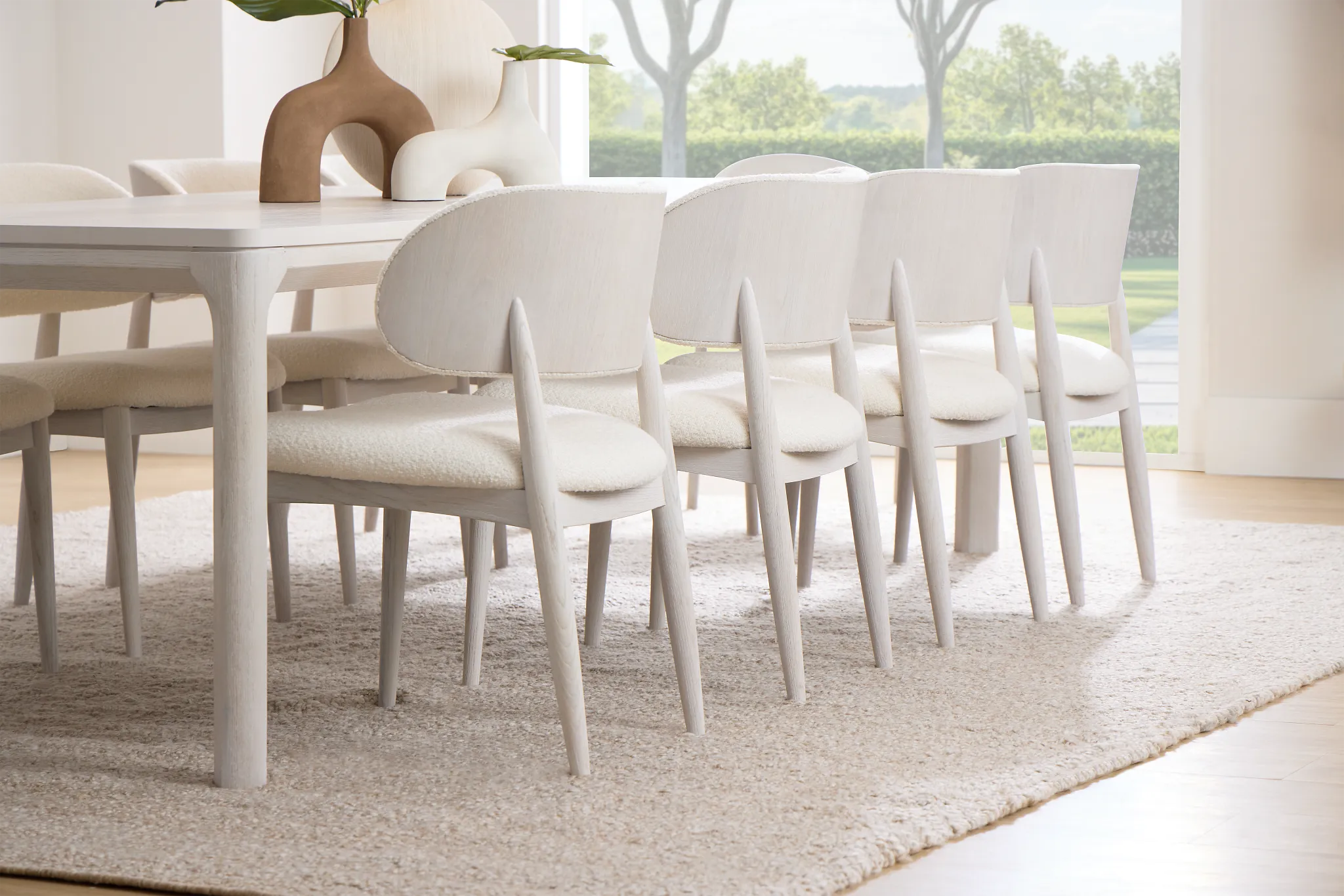 Gables White Upholstered Side Chair