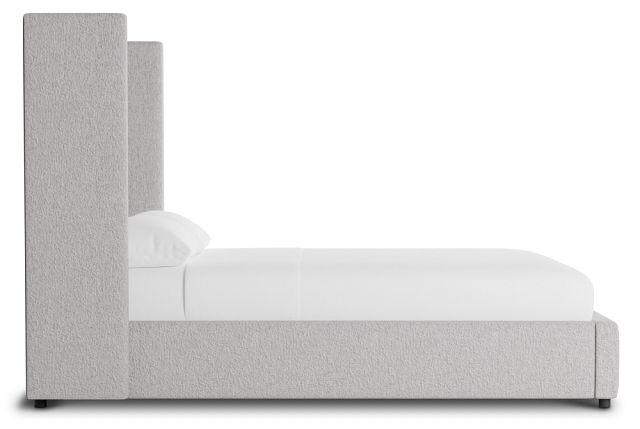 Captiva Elite Gray 60" Upholstered Shelter Bed
