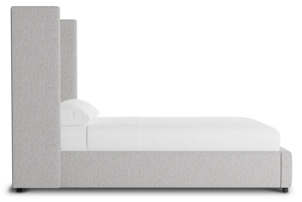 Captiva Elite Gray 60" Upholstered Shelter Bed