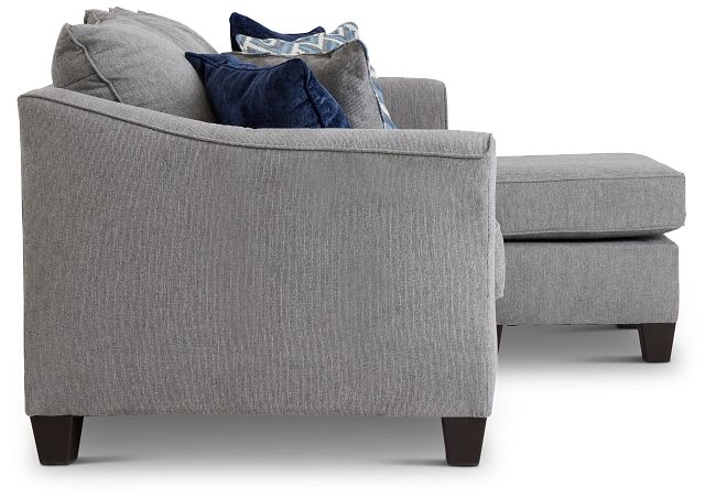 Maggie Light Gray Fabric Chaise Sectional