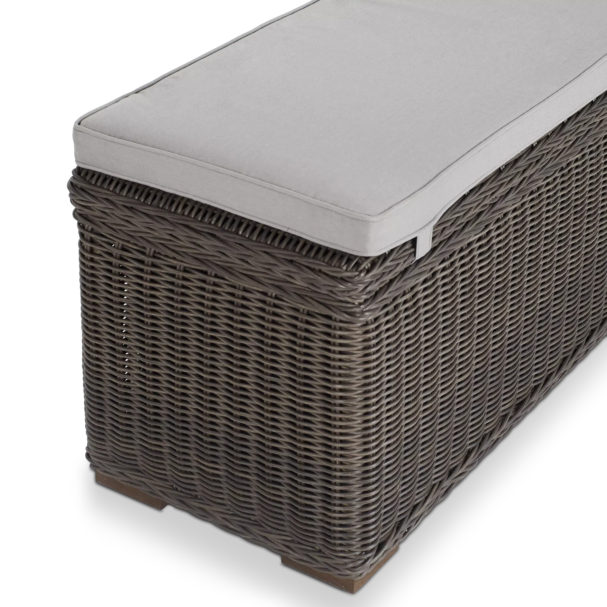 Canyon Gray Woven Dining Bench