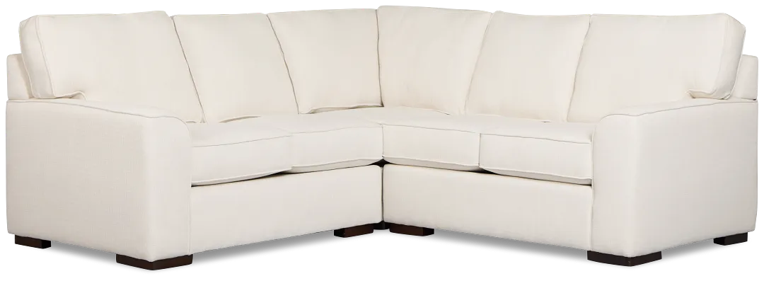 Sinclair Light Beige Fabric Small Two-arm Sectional