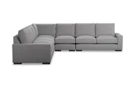 Edgewater Revenue Gray Large Two-arm Sectional