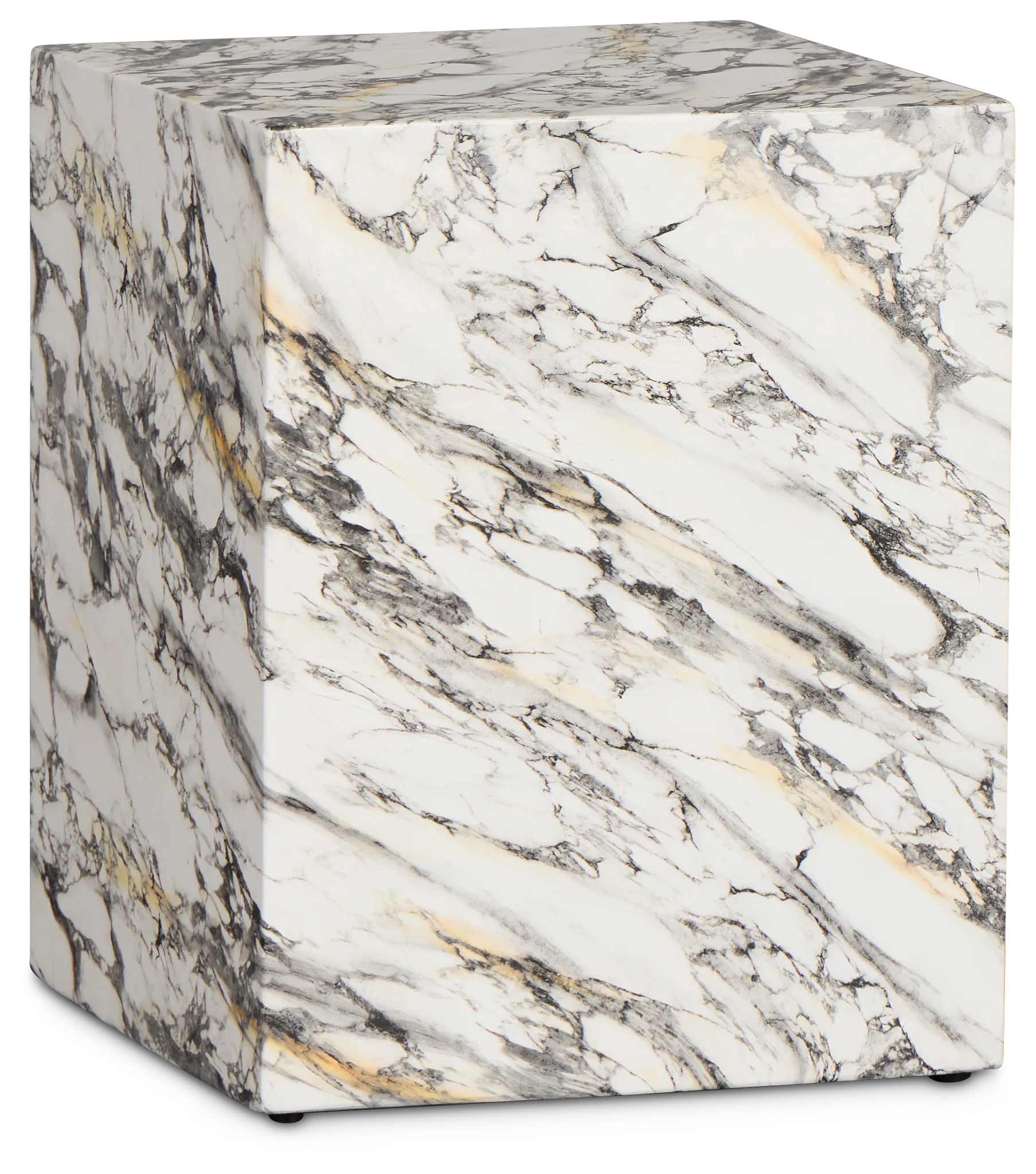 Sebbie White Square End Table