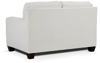 Andie White Fabric Loveseat