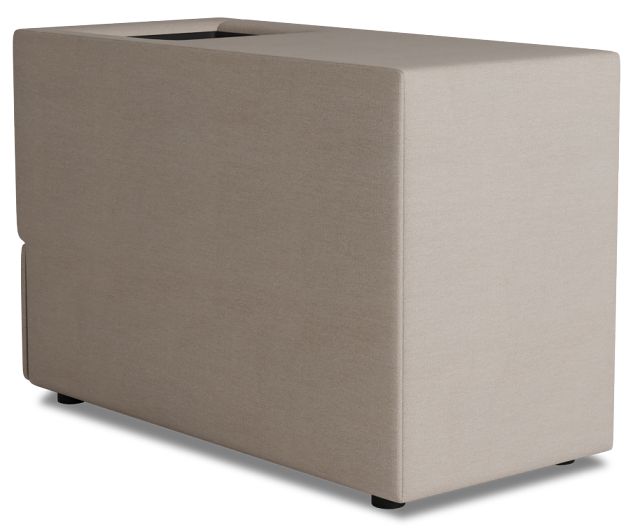 Citymod Beige Fabric Itable Media Console With Storage Drawer