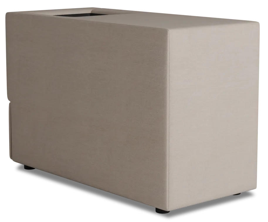 Citymod Beige Fabric Itable Media Console With Storage Drawer