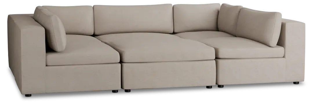 Destin Sutton Beige Fabric 6-piece Pit Sectional Destin Sutton Beige Fabric 6-piece Pit Sectional