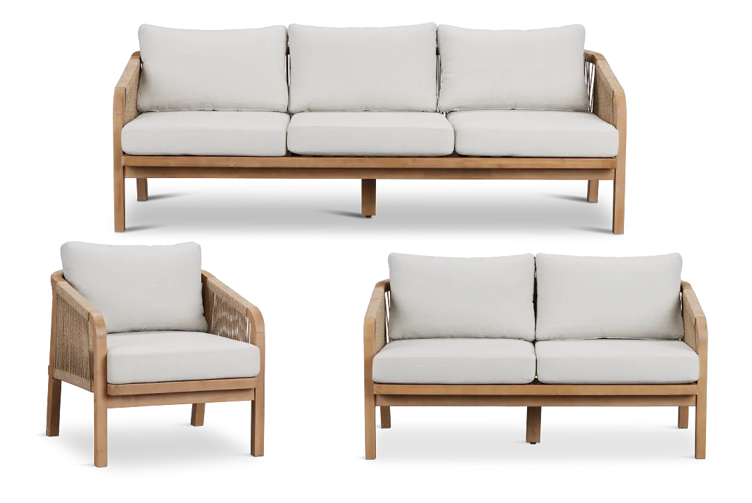 Laguna Light Tone Gray Outdoor Living Room Set