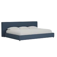 Grayton Maguire Blue 44" Upholstered Platform Bed