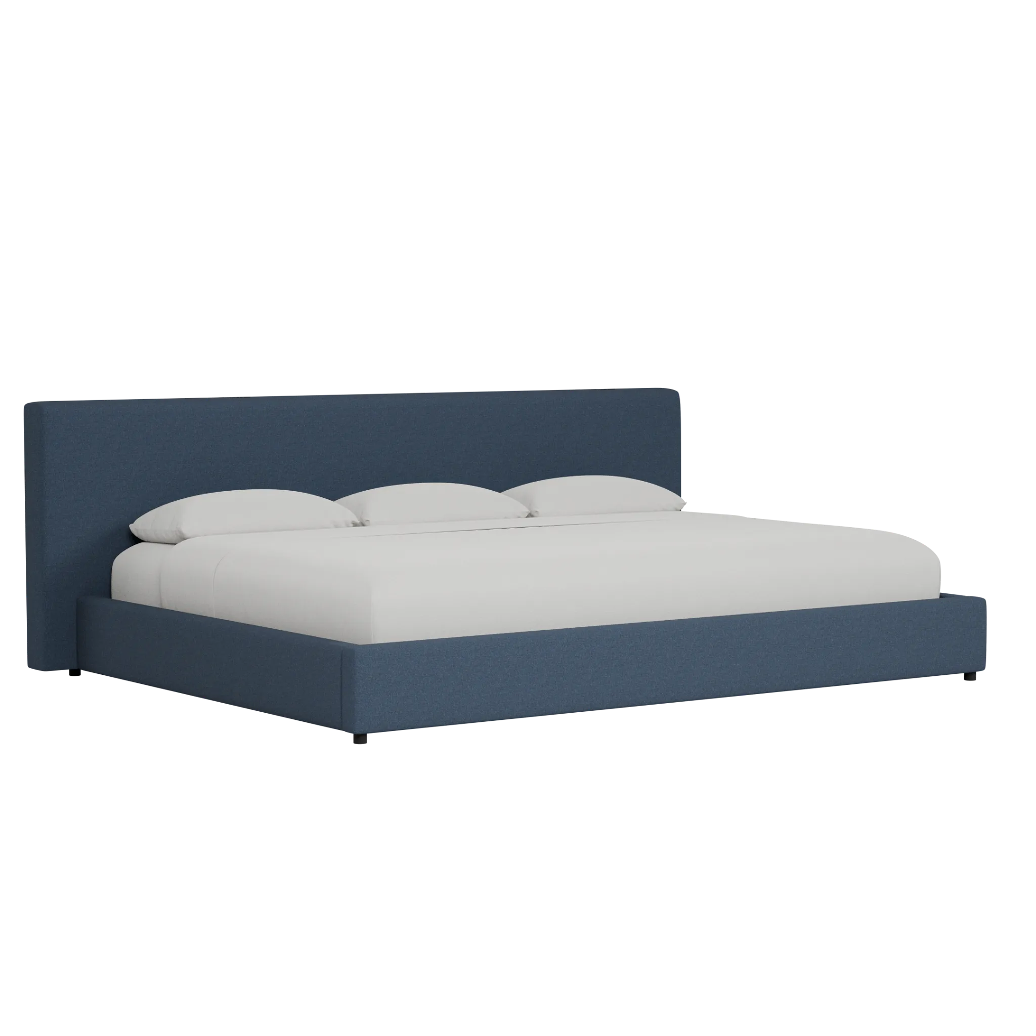 Grayton Maguire Blue 44" Upholstered Platform Bed