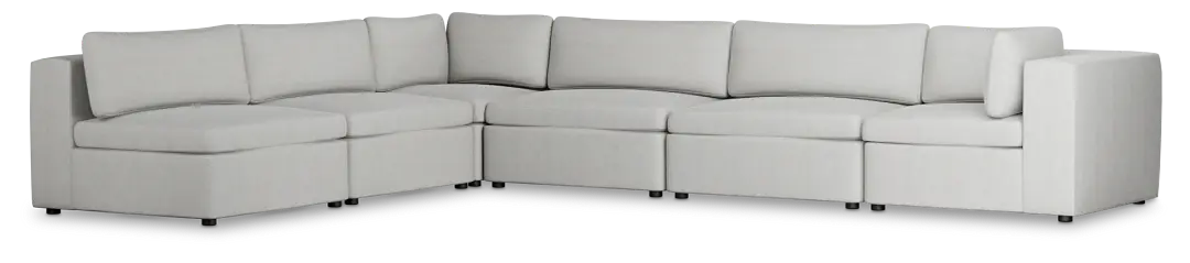 Destin Sutton Gray Fabric 6-piece Modular Sectional Destin Sutton Gray Fabric 6-piece Modular Sectional