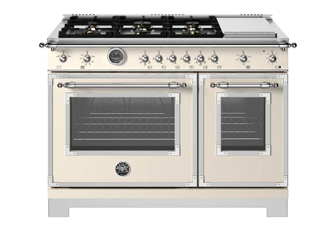 Bertazzoni 486 Series Ivory 48" Gas Range