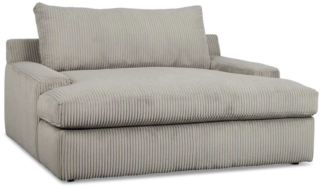 Charlie Gray Fabric Chaise