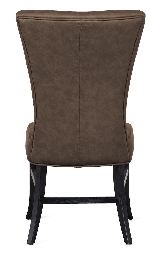 Lori Dark Brown Micro Side Chair (6)