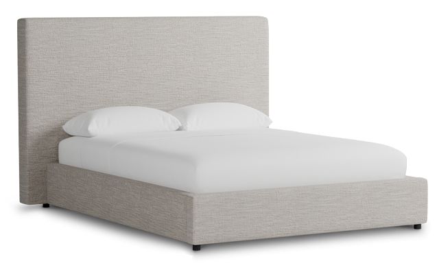 Grayton Maguire Pewter 54" Upholstered Platform Bed
